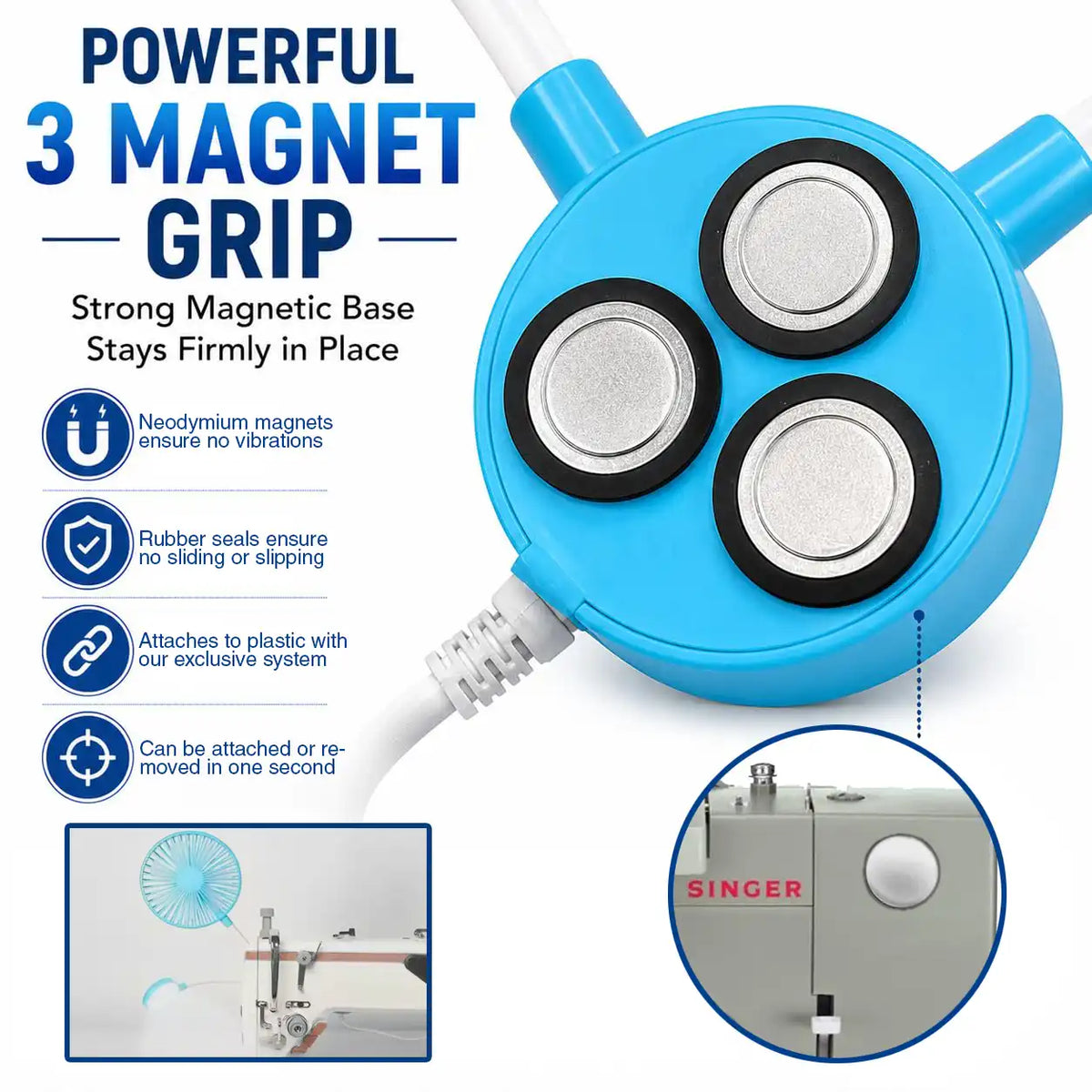 Sew-Cool - Sewing Machine Light & Cooling Fan