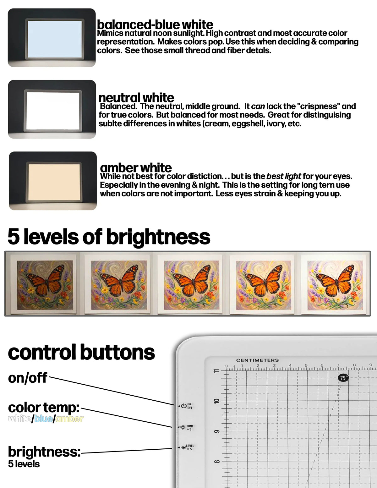 The Litt - Lightboard with Translucent Cutting Mat