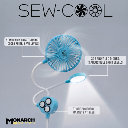 Sew-Cool - Sewing Machine Light & Cooling Fan