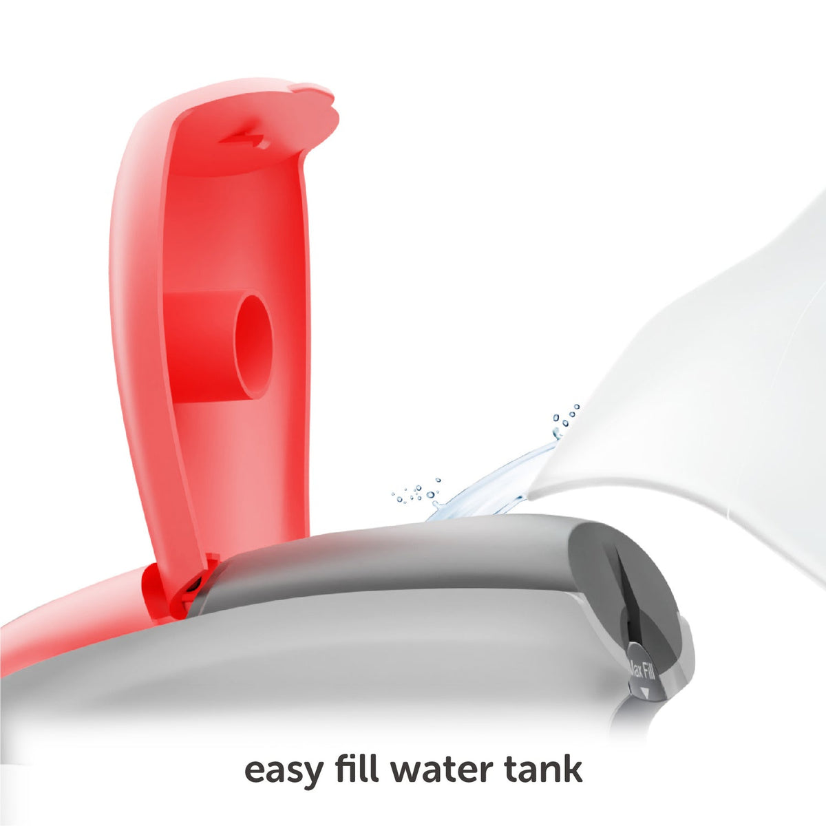 M3Pro Project Steam Iron with Solemate - Coral