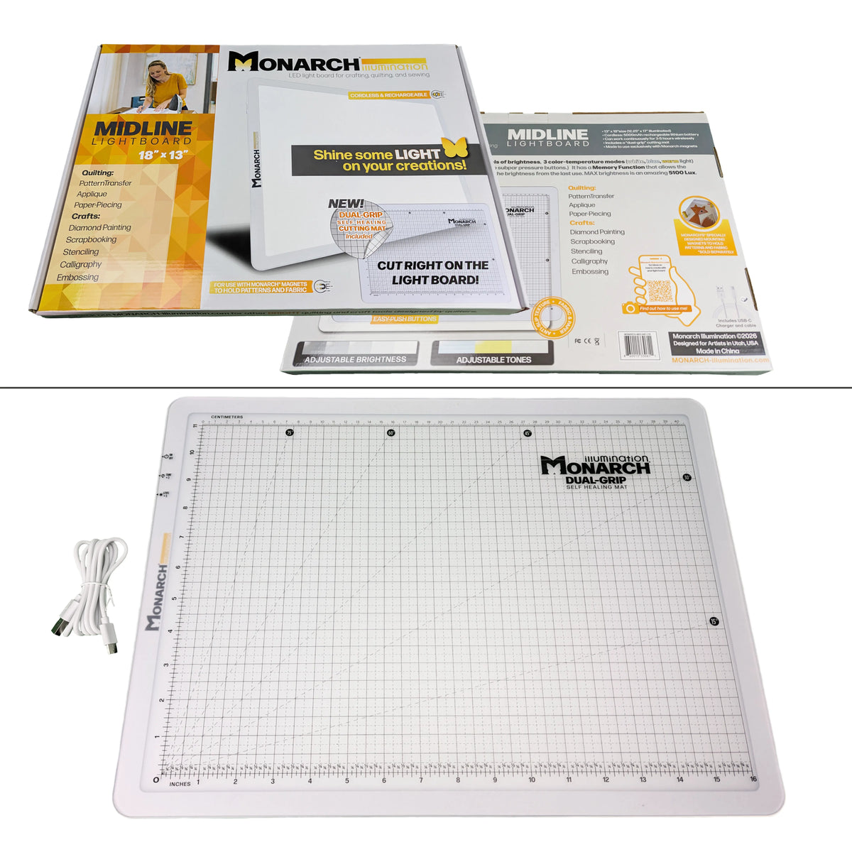 The Midline - Lightboard with Translucent Cutting Mat
