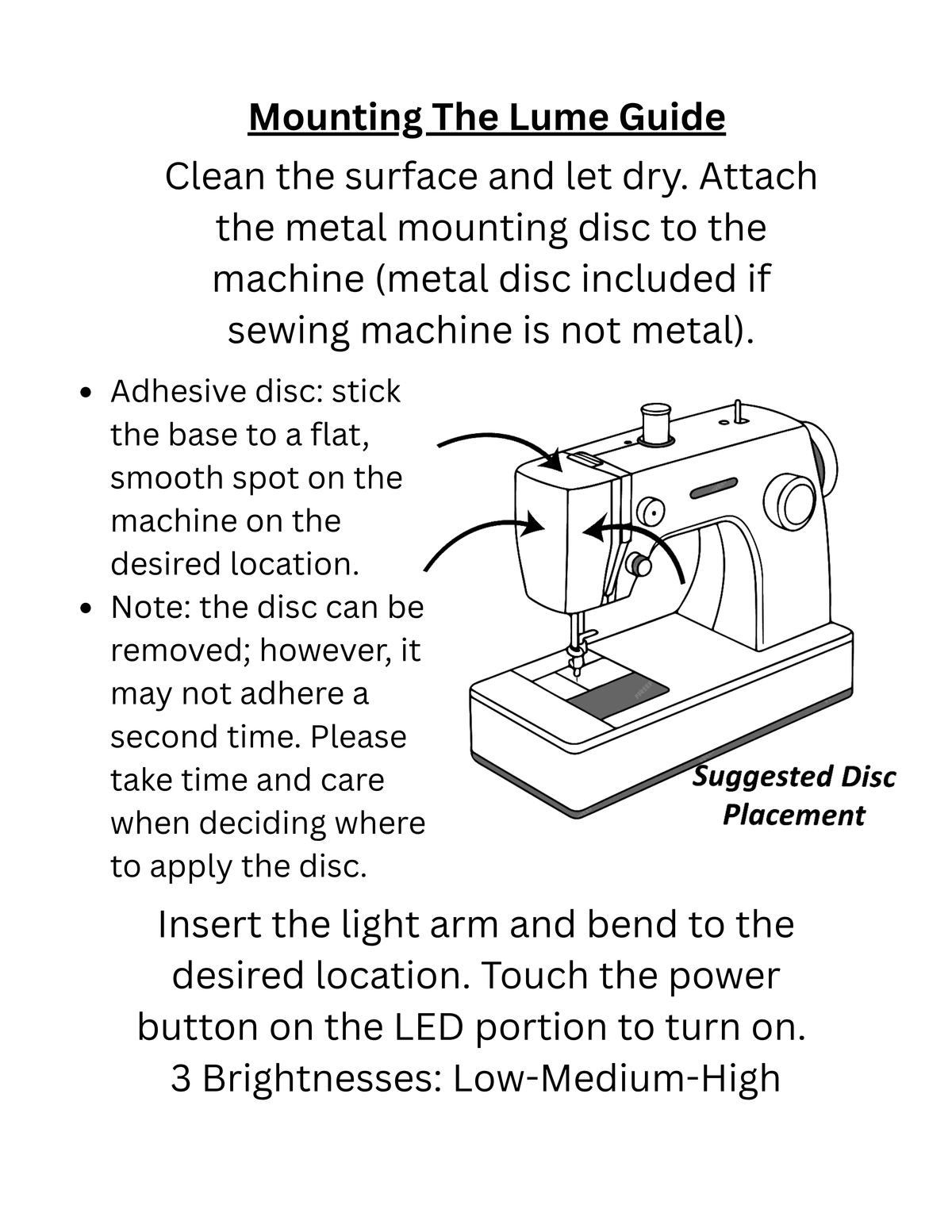 The Lume - Flexible LED Sewing Light