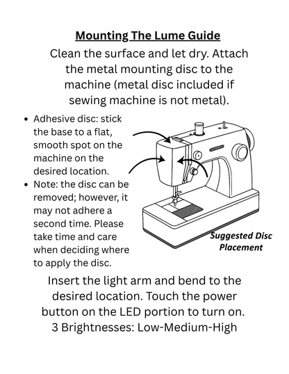 The Lume - Flexible LED Sewing Light