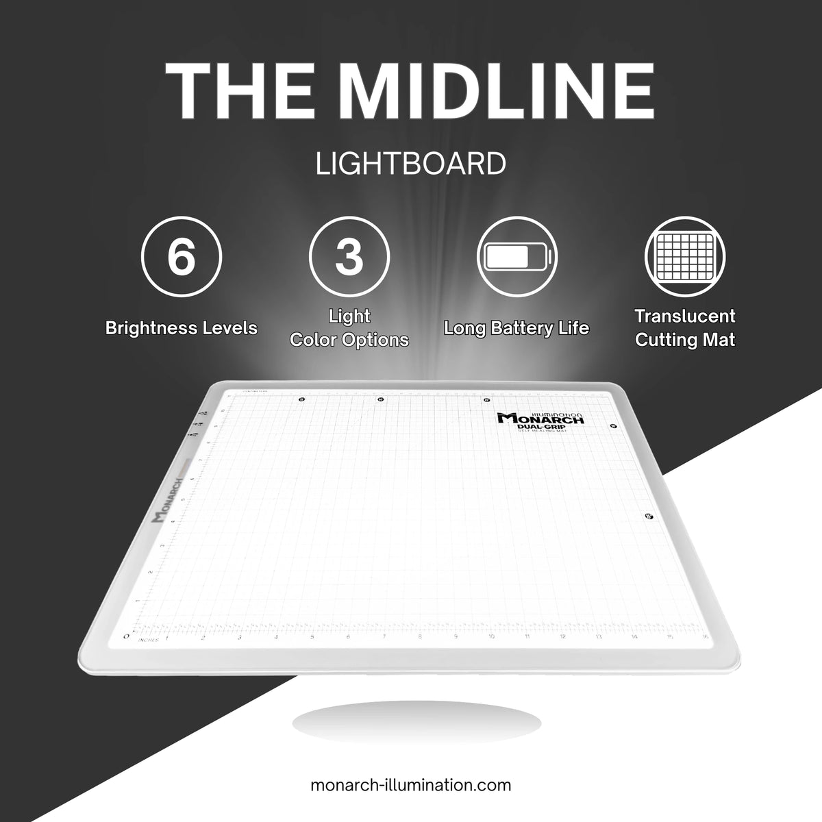 The Midline - Lightboard with Translucent Cutting Mat