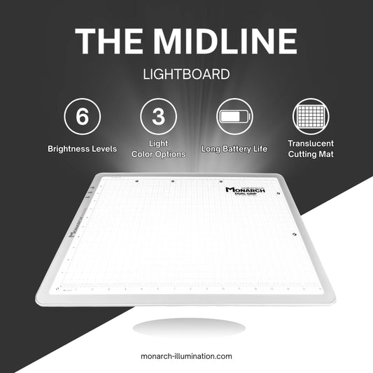 The Midline - Lightboard with Translucent Cutting Mat